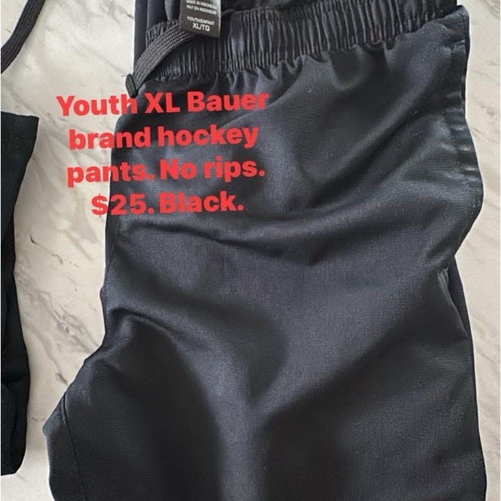 Bauer Kids Black Hockey Pants 2 PAIRS